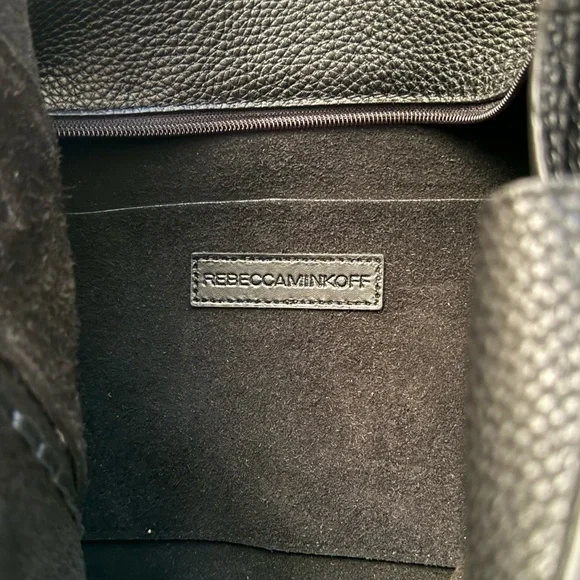 Rebecca Minkoff Black Leather Hobo with Whipstitch - Picture 9 of 11